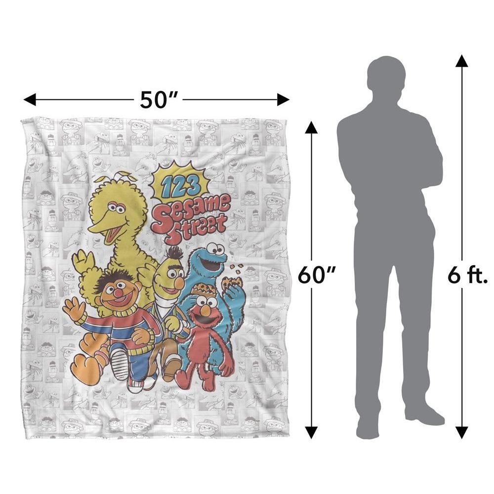 Sesame Street 123 Group Shot Blanket