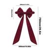 Velvet Christmas Red Chair Bows Elastic Ribbon Gift Bows Big Bows Tie Back Burgundy Chair Sashes