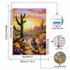 New Arrival 5D DIY Full Circle Diamond Painting "Desert Cactus and Birds" Embroidery Cross Stitch Home Decor Gift