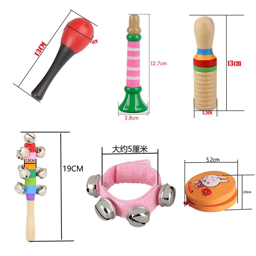 M MBAT 10-piece Orff Musical Instrument Set Early Childhood Music Toys Educational Musical Toys Percussion Instrument Set