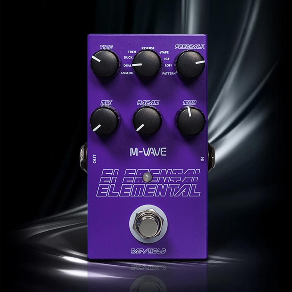 M-VAVE Elemental Digital Delay Pedal 9 Verschiedene Delay-Effekte Gitarrenpedal Unterstützung für TAP und HOLD Modus Gitarrenzubehör