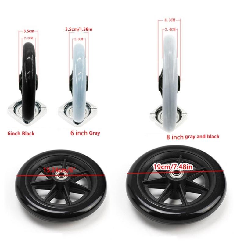 Wheelchair Front Wheel 6/8Inch Wear-resistant Solid Tire Wheels Supplies Durable