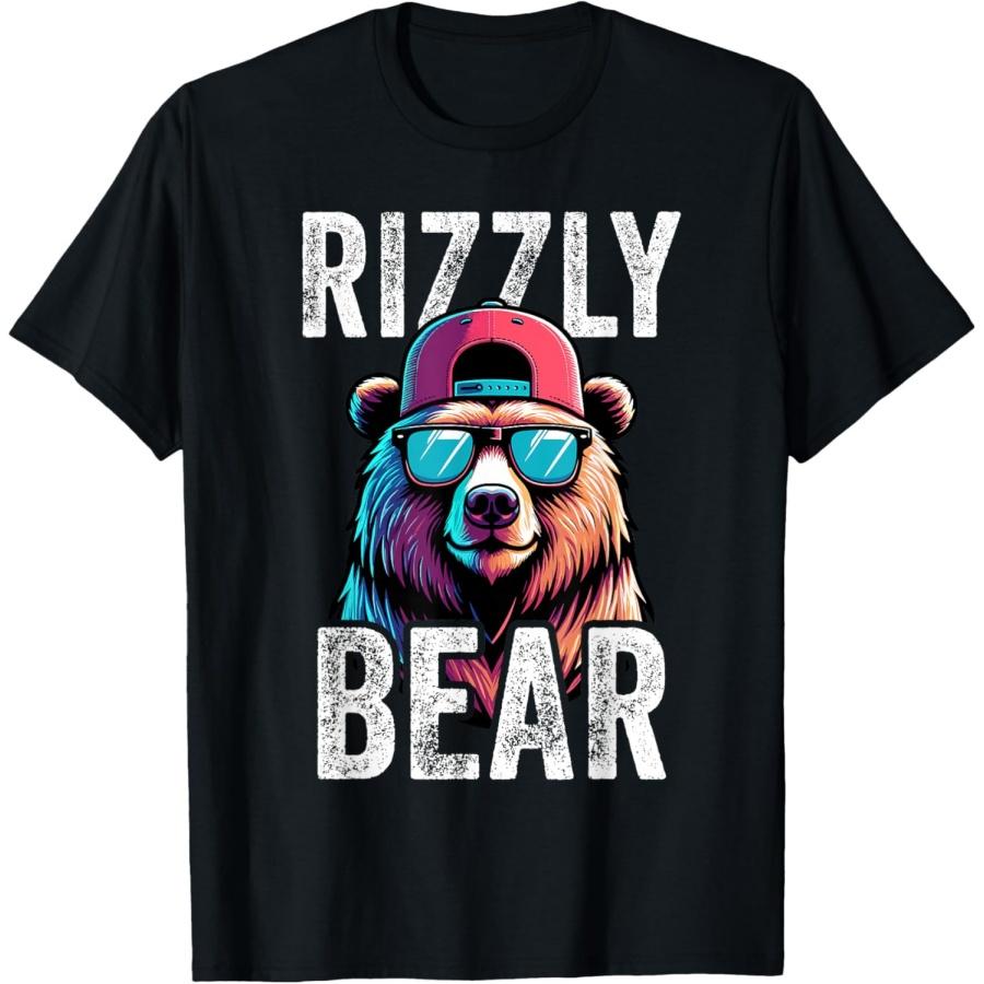Rizzly Bear Grizzly Bear W Rizz Rizzler Funny Rizz T-Shirt S