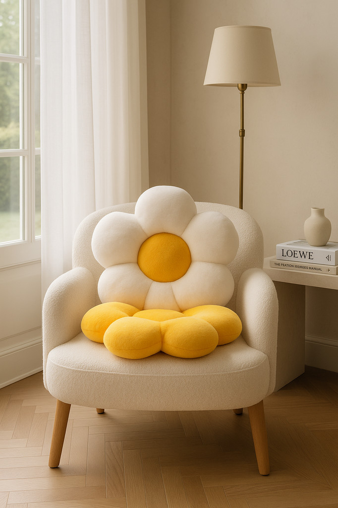 Adorable Sunflower Pillow: Seat Cushion, Sofa Cushion, Car Backrest, Bay Window Decor, Nap Pillow, Living Room Floor Mat.
