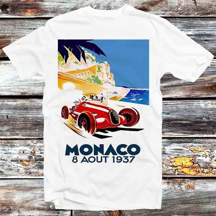 

Monaco Grand Prix Race 1937 Auto Racing T Shirt B1399 4XL