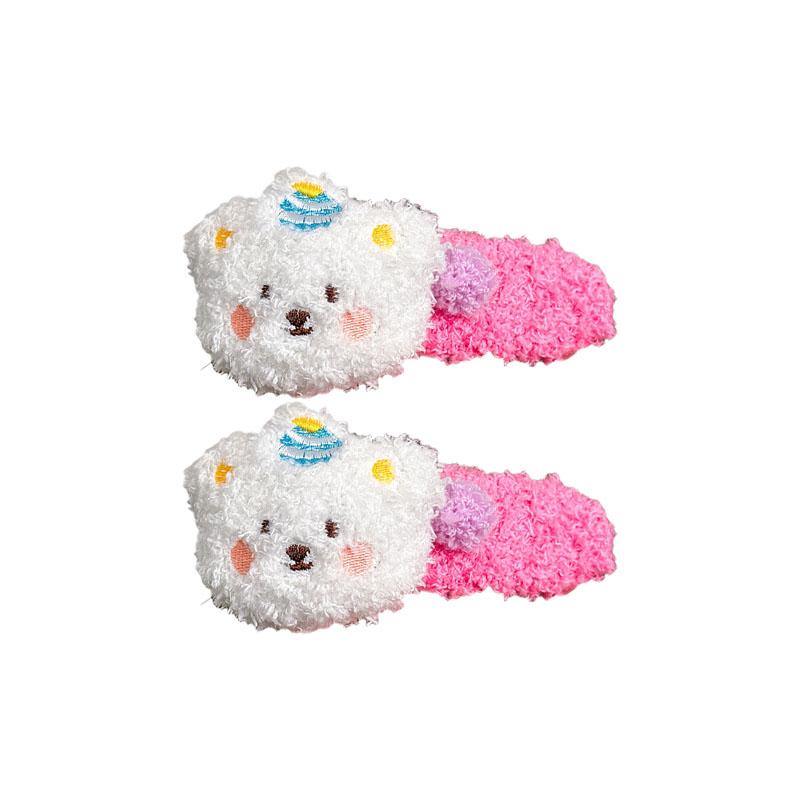 Plush Bear Hair Clip Women Cute Large BB Clip Sweet Simple Hair Accessories