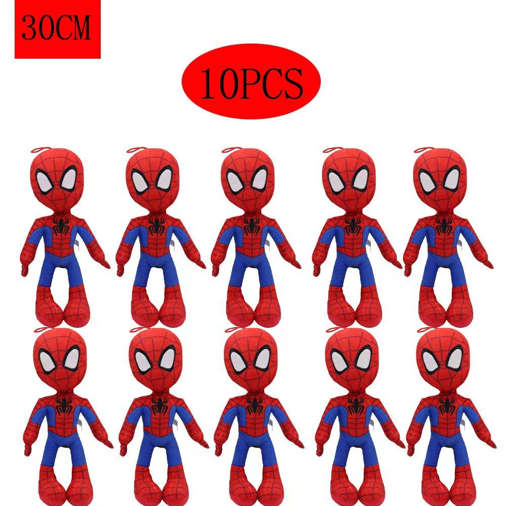 10Pcs Man Spidermaned Plush Toys Movie Dolls Marvel Avengers Soft Stuffed Hero Captain America Iron Christmas Gifts