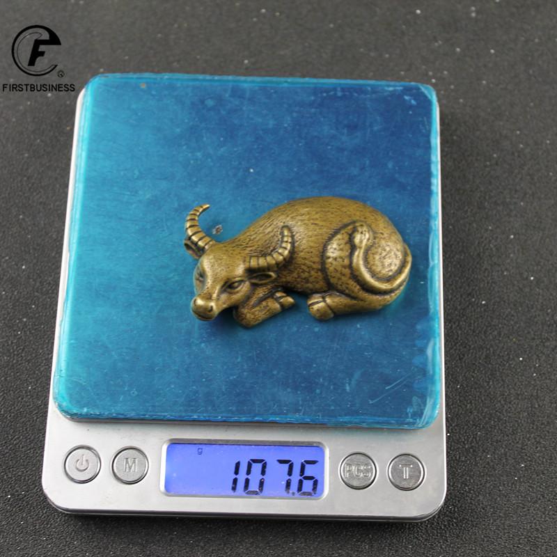 Античные Медные Фигурки Быка Миниатюры Настольные Чайные Питомцы Украшения Чистая Латунь Статуэтка Животного Коровы Офис Гостиная Украшения