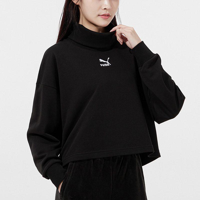Puma Sweatshirts Women's Black Turtleneck Moderate Regular 534145-01