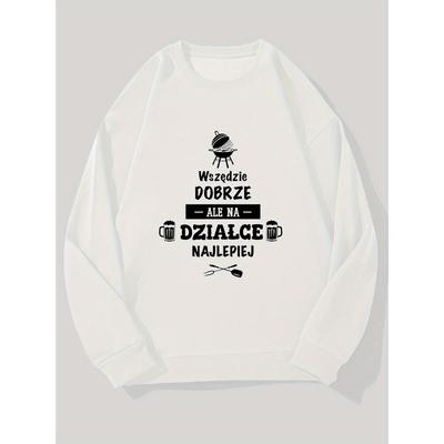 Men's Letter Pattern Casual Crewneck Sweatshirt, New Comfortable Trendy All-Match Round Neck Long Sleeve, Spring/Autumn