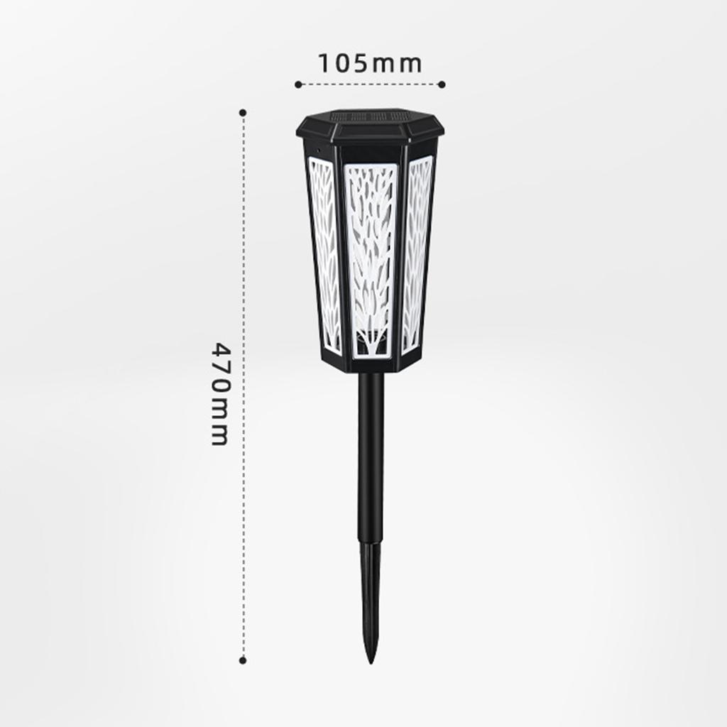 Solar Powered Lawn Lamp, Outdoor way Light with Wheat Leaf Shade for Garden, Lawn, Patio, Warm Colorful Light and IP55 Waterproof