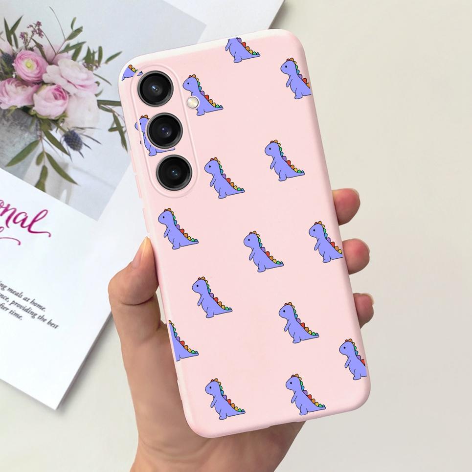 For Funda Samsung Galaxy A35 A25 2023 5G Case SM-A356B SM-A256B Black Cat Moon Night Fashion Coque Etui Matte Silicone Housing