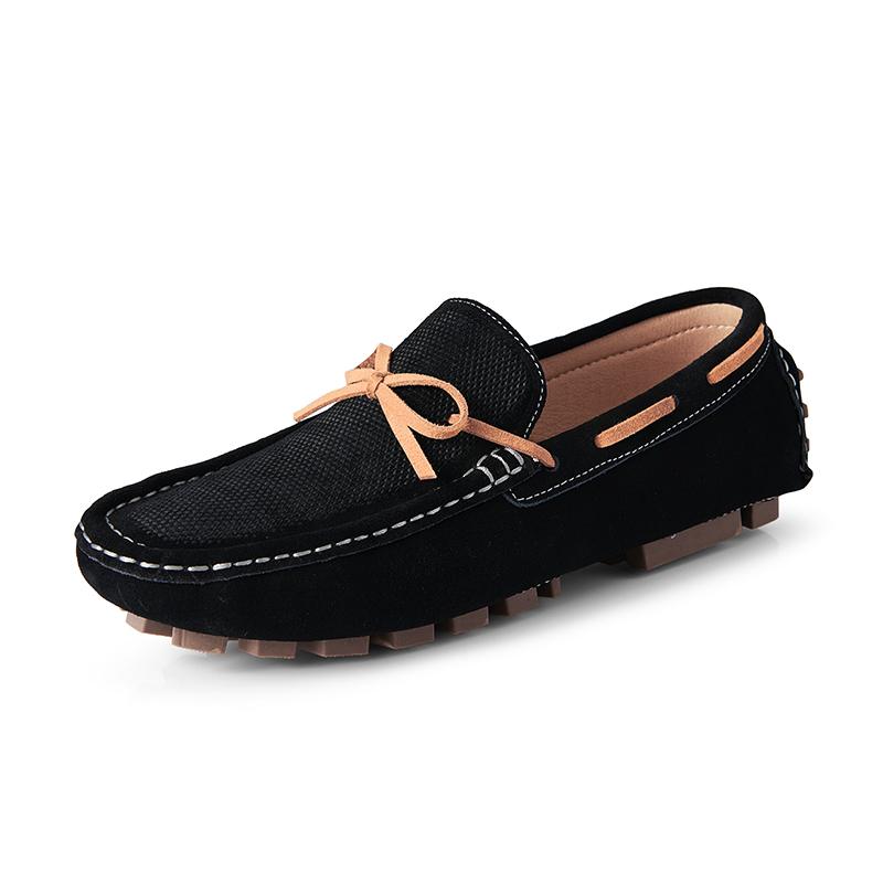 2025 Mens Moccasin Brown Black Loafers Men Leather Shoes Luxury Designer Brand Fashion Sneakers Flats Slip on Lightweight
