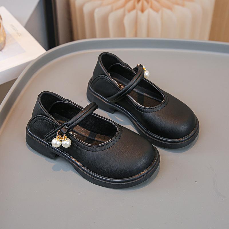 

Туфли для девочек Детские туфли принцессы из маленькой кожи 2025 весна и осень новые детские туфли Doudou Мэри Джейн модные на мягкой подошве одинарные туфли 26-30 yards FCL shot 50 pairs чёрный