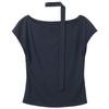 Multi-Way Off-Shoulder Short Sleeve Ribbon T-Shirt