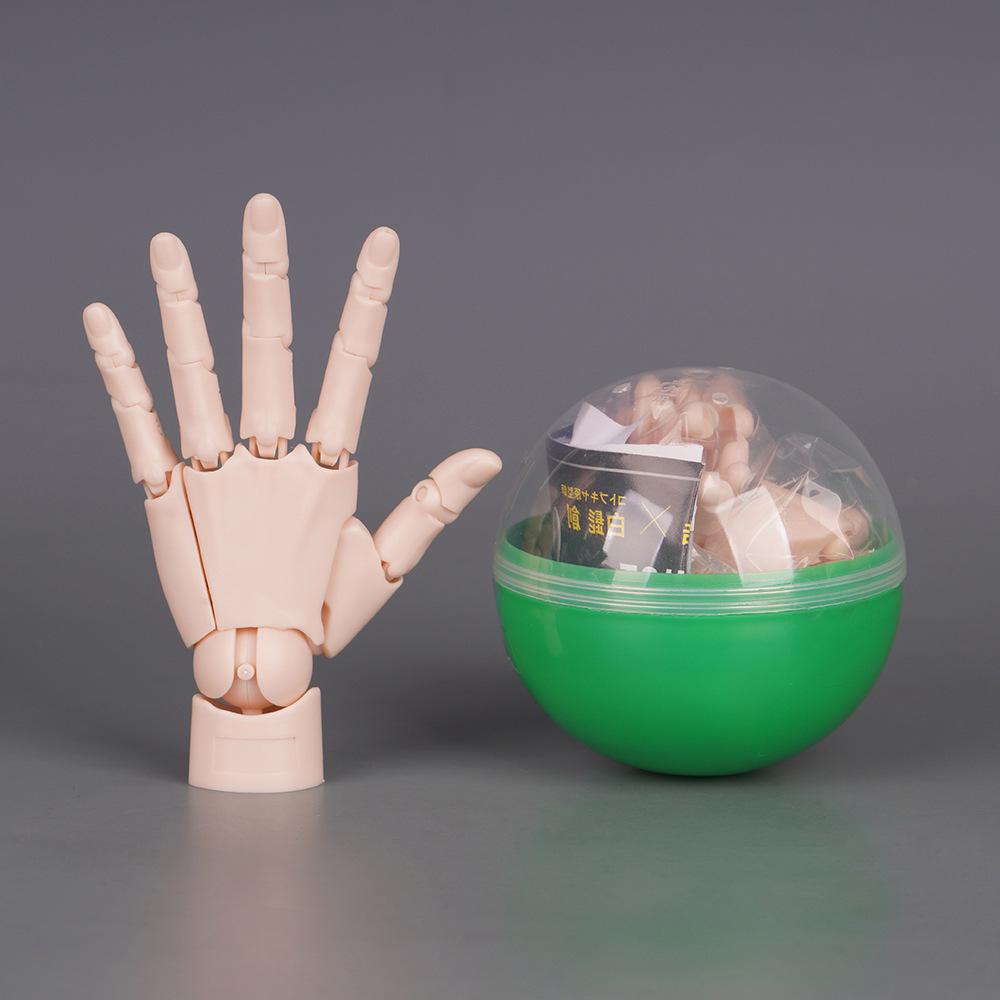 Mini 1/2 Scale Gashapon Palm Model: Super Movable Finger Joints - Left & Right Hands for Drawing & Sketching