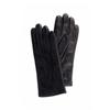 MANI CALDE Suede Leather Gloves For Women_Black