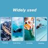 Diving Goggles with Nose Cover Wide View Anti Fog Tempered Glass Lens Silicone Snorkel Scuba Goggles Blue
