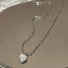 Gentle Cat's Eye Love Pendant Necklace Female Sweet Cool Style Simple Neck Chain Accessories New Versatile Collarbone Chain