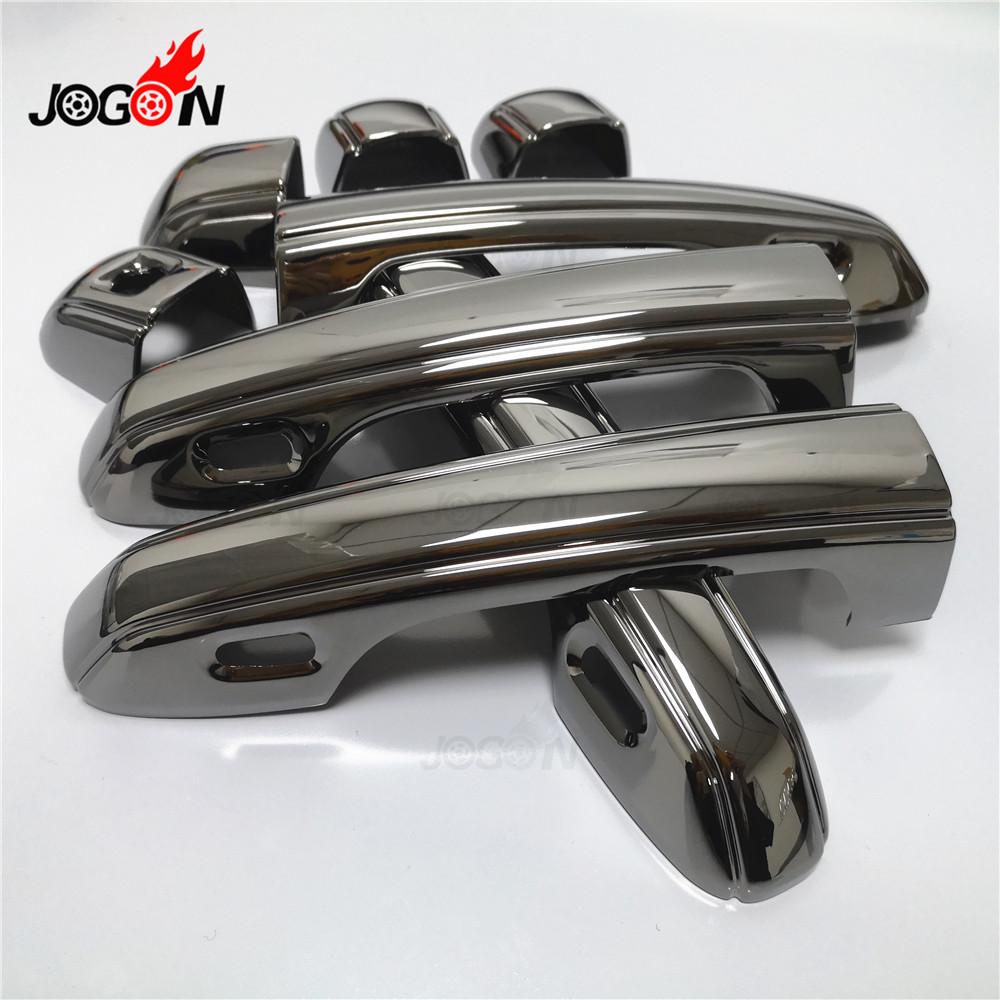 8pcs Advanced Plating Material Black Titanium Door Handle Cover Trim For Lexus LX570 LX 570 2016 2017 2018