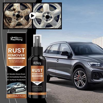Auto Rostentferner Spray Mehrflächen-Rostfleckreiniger Upgrade Rostentferner für Metall Tragbarer Auto-Kratzerentferner 30ml