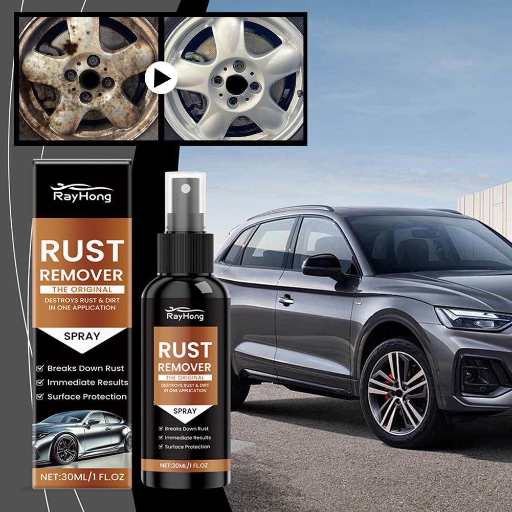 Auto Rostentferner Spray Mehrflächen-Rostfleckreiniger Upgrade Rostentferner für Metall Tragbarer Auto-Kratzerentferner 30ml