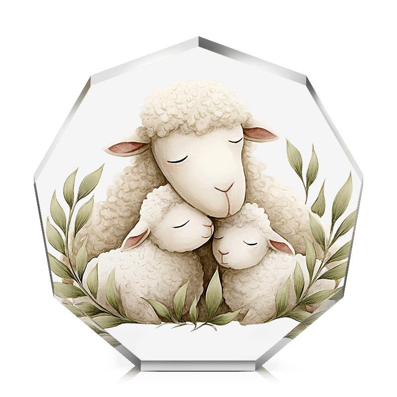 White Lambs Design, Unique Creative Office & Home Desktop Decor, Christmas Gifts, Festive Tabletop Display, Nurseries, Home Desk Living Room Acrylic