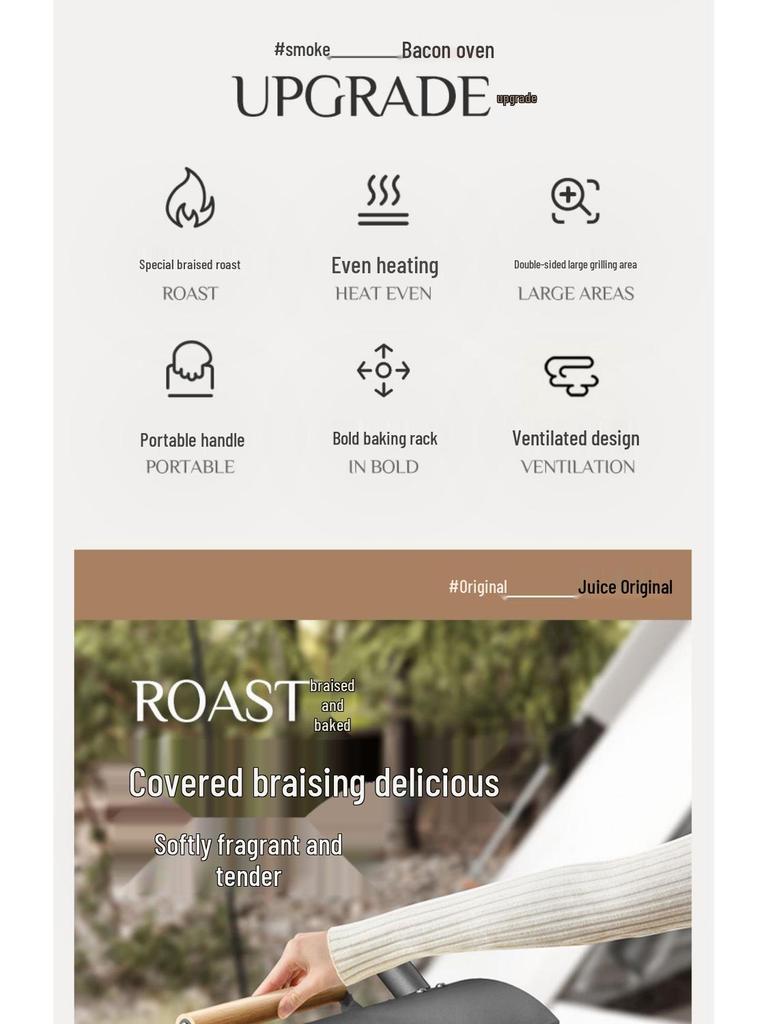 Portable Double-Sided Charcoal Grill - Outdoor Folding BBQ Rack for Camping and Home Use.