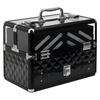 Makeup Case, Removable Trays, Lock, 30x18.5x22 Cm, Black