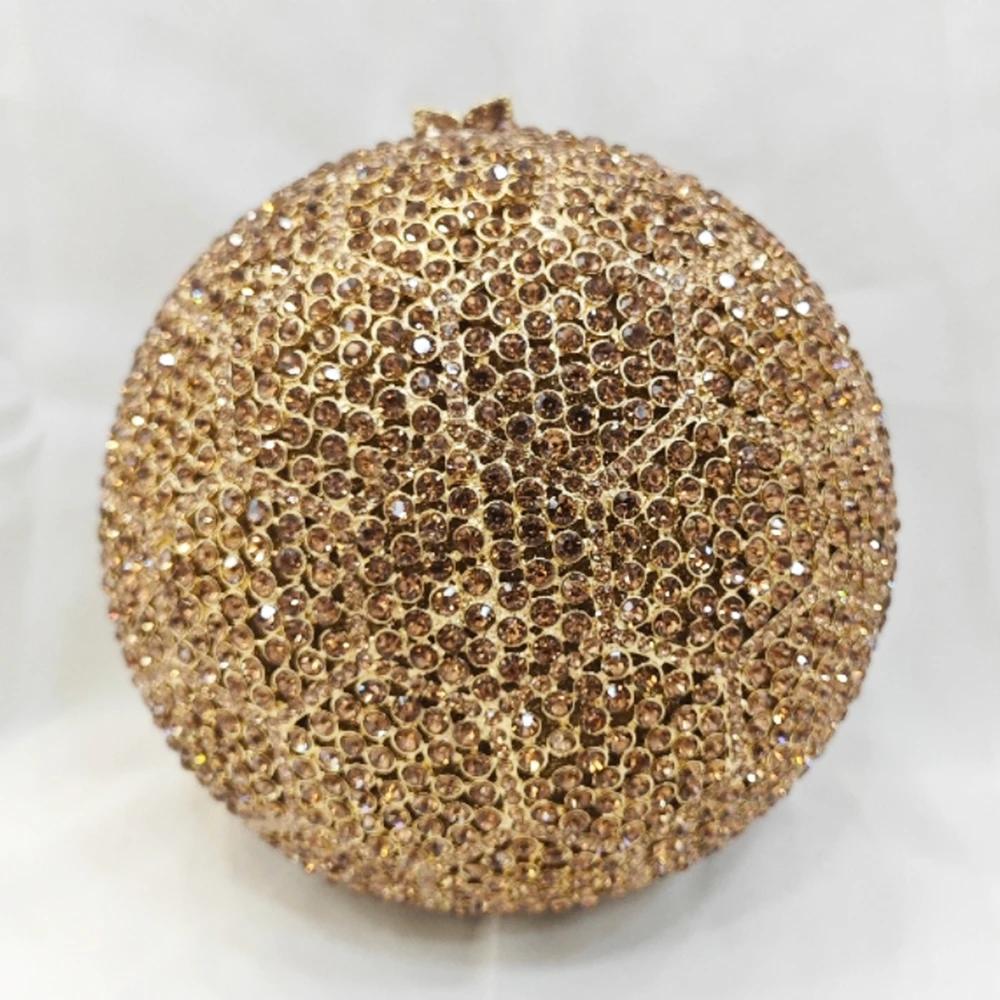 WHTUOHENG Football Shape Diamond Bling Evening