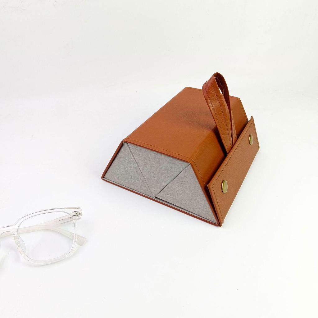 Handmade Multi-section Folding Eyeglass Case for Myopia Glasses & Sunglasses