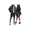 Nike Sportswear Woven Shorts With Letter Print And Elastic Mid-Waist Fit Kids Bottoms Black FN8756-010