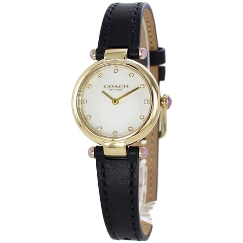 

Coach Women s Small Watch, CARY Kelly Leather Watch with Black Leather Strap, 14504014