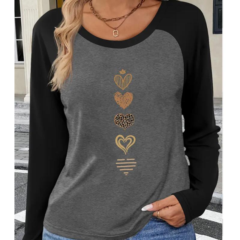 2025 Autumn & Winter Women's New Casual Crew Neck Long Sleeve Top 3D Retro Pattern
