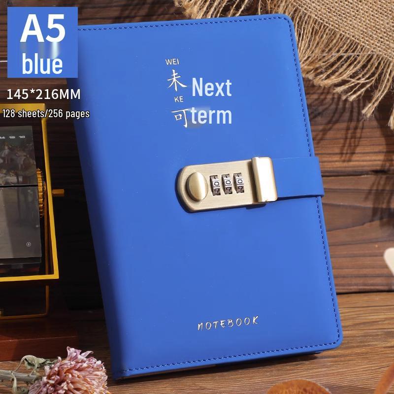 Minimalist Lock Diary & Notebook with Invisible Combination Closure for Students & Professionals