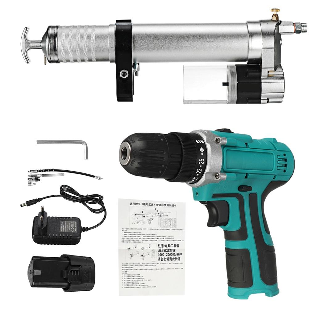 600ml 1000W 12V Automotive Greaser Mechanical Gear Greaser Cordless Electric Grease Guns Rechargeable High Pressure Excavator