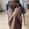 Women's High-Waisted Casual Wide-Leg Summer Shorts - Korean Style, Petite Fit, Trendy Hot Pants