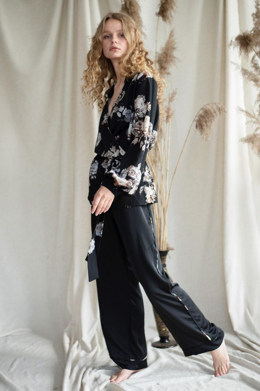 

комплект: халат та штани Silence (63252) 42(S) різнокольорові кольору