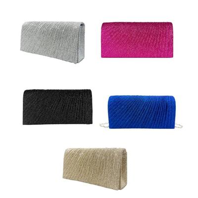Clutch Purses Sparkling Party Handbag Glitter Party Wedding Handbag with Chain