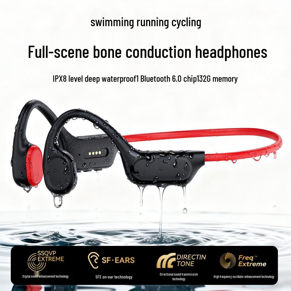 X9 Bone Conduction Bluetooth Headphones: Long Battery, Wireless, for Music, Calls, Sports, Running, Swimming.