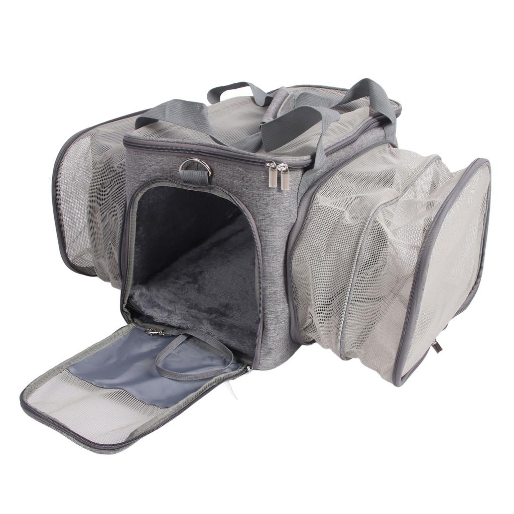 Geantă de transport pentru animale de companie Pliabilă, extensibilă, respirabilă, confortabilă, cu spațiu mare, purtător de călătorie portabil pentru animale de companie