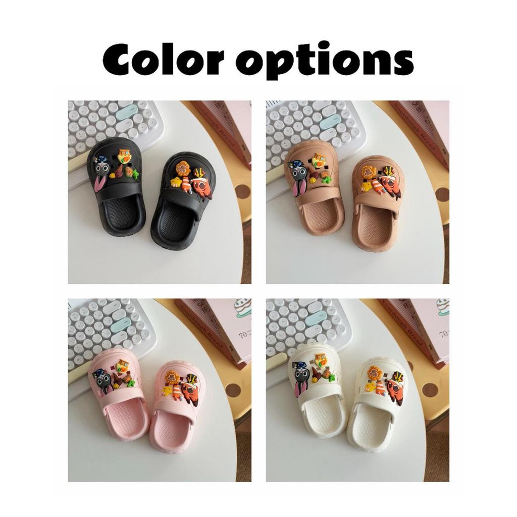 Kids' Crazy Animal Crocs - City Beach Closed-Toe Non-Slip Sandals for Boys & Girls