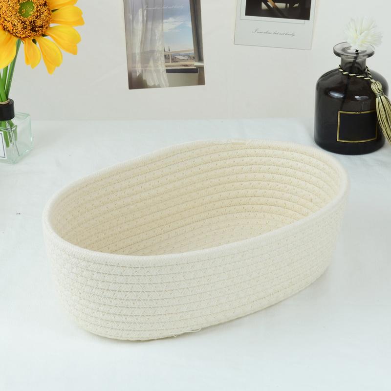 Nordic Cotton Rope Woven Storage Baskets Organize Boxs Desktop Sundries Organize Basket Sundries Key Cosmetics Storage