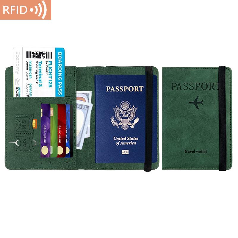 Customizable RFID PU Leather Passport Holder with Multi-Card Slots