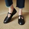 Fashion 2025 NEW Spring Women Loafers Genuine Leather Shoes for Women Round Toe Low Heel Women Pumps Retro Soft Ladies Shoes