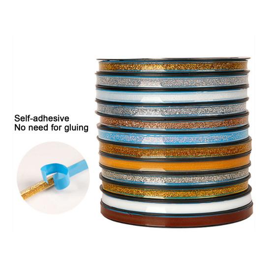 1 Roll 300CM Ceramic Tile Gap Tape Waterproof Self-Adhesive Caulk Strip Bathtub Shower Sink Toilet Kitchen Wall Edge Peel Stick Sealing Tape