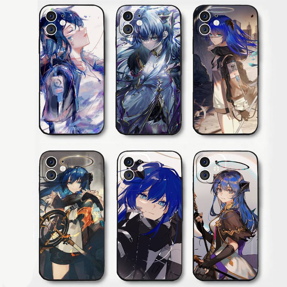 Mostima Animated Game A-Arknights Phone Case For IPhone 17 Air 16 15 14 13 Pro Max 11 12 Black Silicone Cover