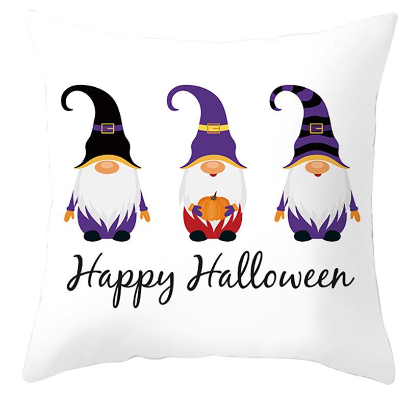 New Halloween Cushion Cover Home Gift Sofa Cushion Peach Leather Velvet Car Bedside Pillow Cover