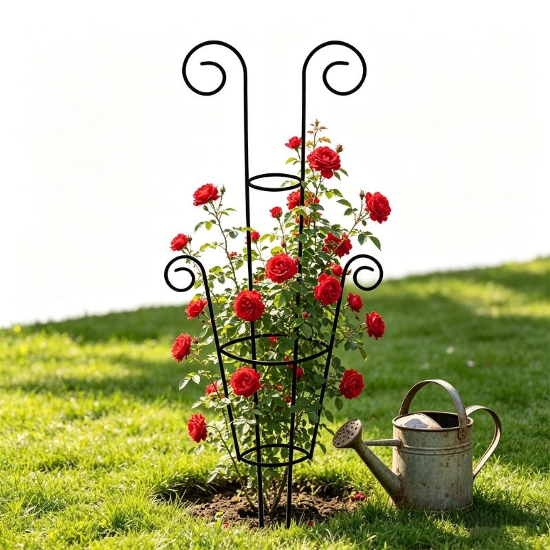 Heavy Duty Metal Flower Trellis 76cm Tall Plant Support Frame Stand For Potted Plant Hanging Baskets Garden Decoration