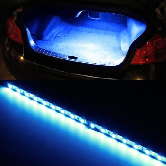 Blue 18-SMD LED Strip Light For Car Trunk Cargo Area or Interior Illumination